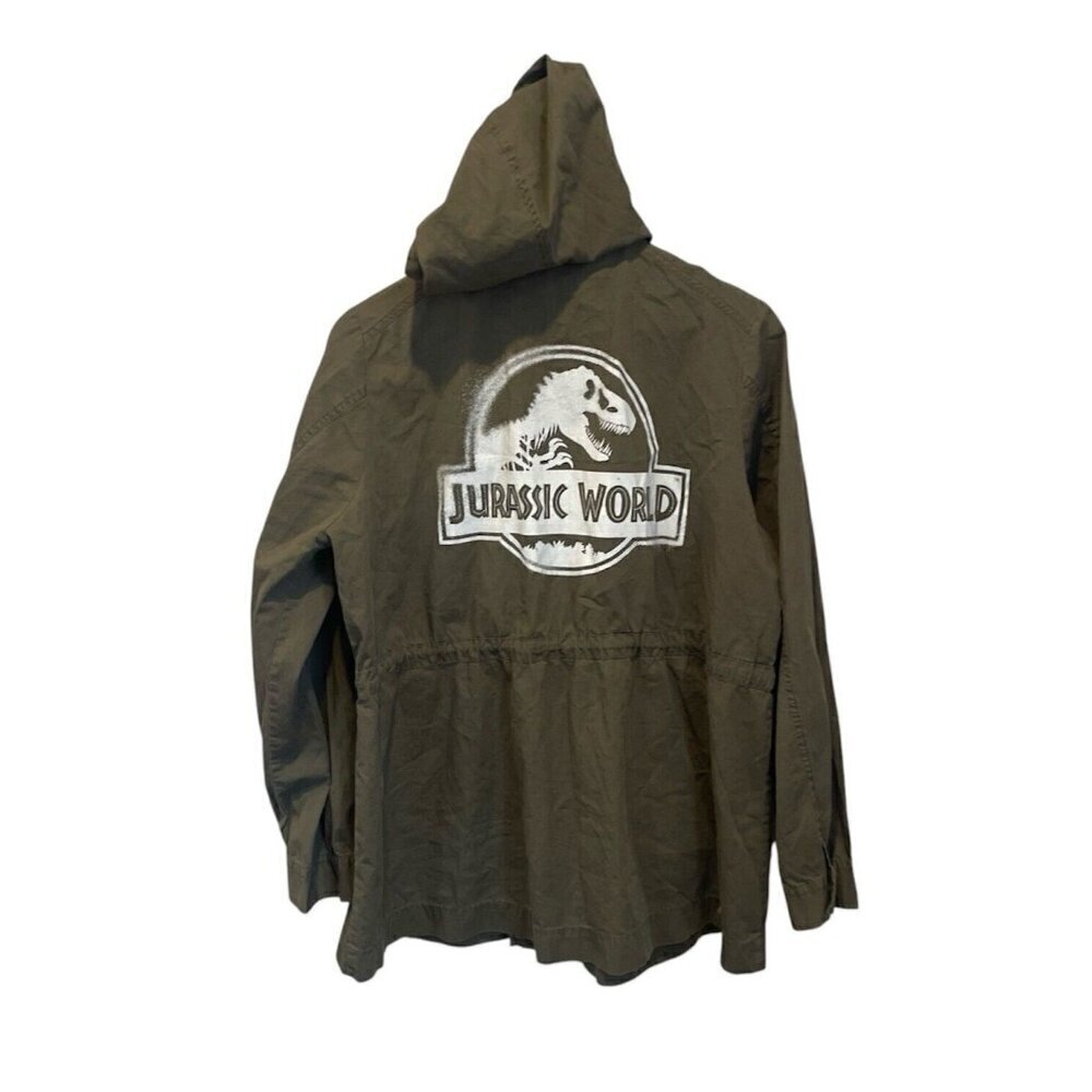 Torrid Jurassic World Olive Green Twill Drawstring Jacket Size 0 Large 12 Army